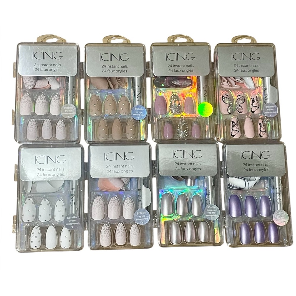 ICING Glue-On Nails — CHOOSE YOUR DESIGN- $9 Each or 2 for $15